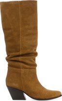 Lina Locchi Dames Suède Laarzen L1034 - Cognac - Maat 36