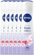 Nivea Deo Spray - Fresh Cherry - Voordeelverpakking 6 x 150 ML