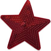 Strijkembleem- Patch- Rode ster