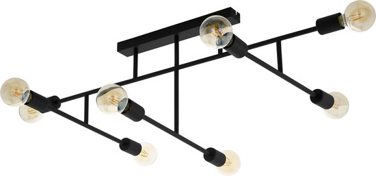 EGLO Belsiana Plafondlamp - E27 - 118 cm - Zwart