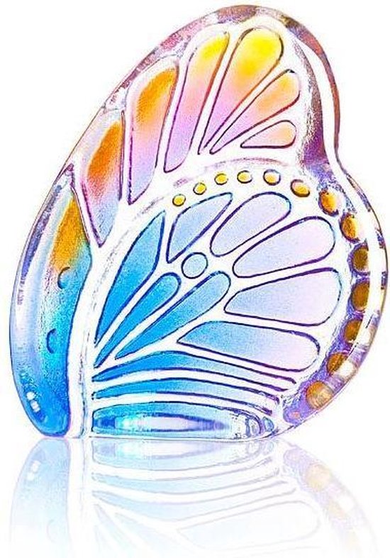 Maleras glaskristal sculptuur Halve vlinder handgemaakt vlinder beeld 10.16x11.43