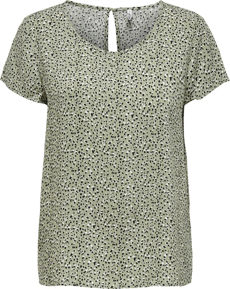 ONLY ONLFIRST ONE LIFE SS AOP TOP NOOS WVN Dames T-Shirt - Maat 42