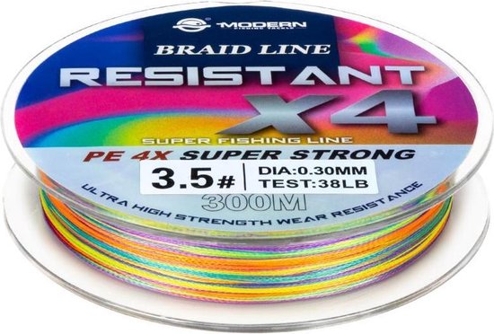 RESISTANT X4 - Fil de pêche tressé / fil de pêche - 300 mètres - [0, 23mm /  13,5kg] 