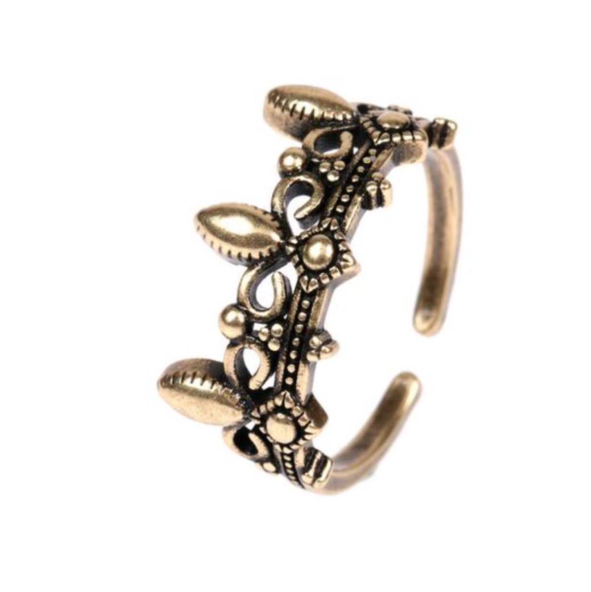 Kroon ring | brons gekleurd