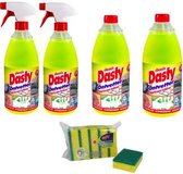 Dasty Ontvetter Pack: 2x Spuitfles + 2x Navulling + GRATIS set van 5x schuursponzen en 1x schoonmaakhandschoenen