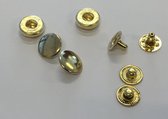 inslag drukknopen goud type VF5 - metallic - 12 mm - gouden inslagdrukkers - 12 drukkers