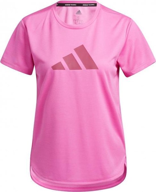 adidas Big Logo Shirt Dames - sportshirts - roze - Vrouwen | bol.com