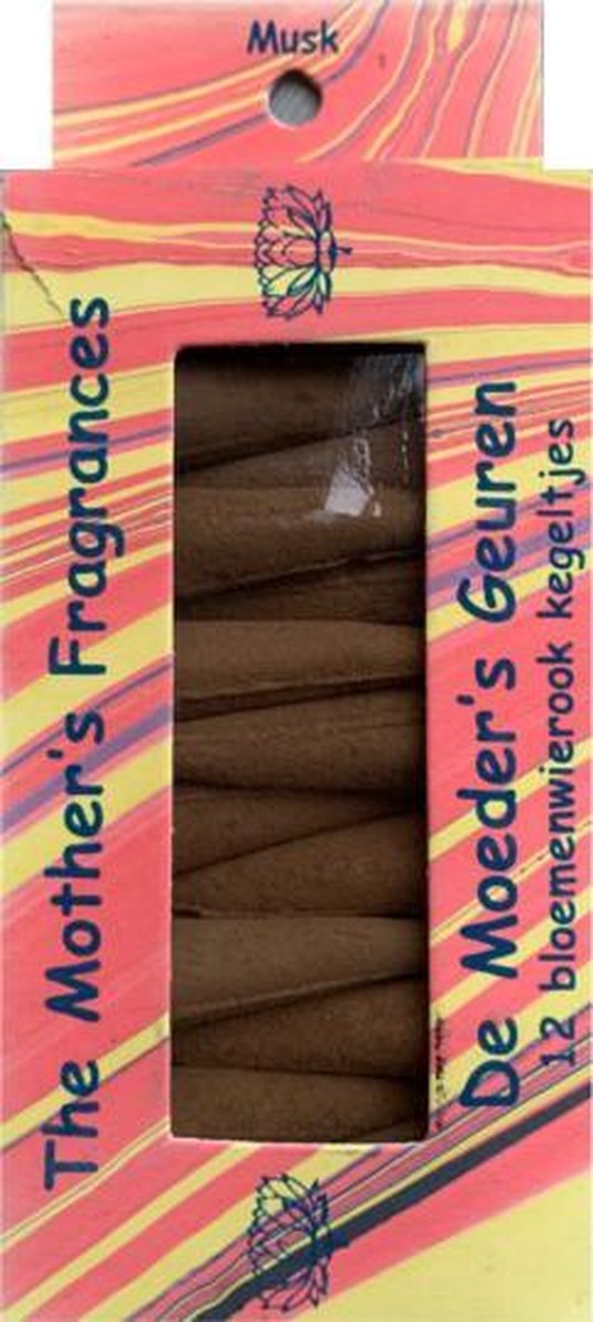 Wierook Musk - 12 Bloemenwierook Kegeltjes - De Moeder's Geuren