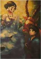 Poster - Princess Mononoke Anime Collage - 51 X 35 Cm - Multicolor