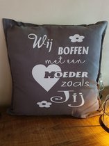 Sierkussen - Woon Kussen - Decoratieve Kussen - Moederdag - Verjaardag - Kado - Spreukenkussen Cadeau Geschenk Verjaardag Spreuken Spreuk Quote Decoratie Katoen Tekst Handgemaakt