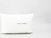 Outdoor sierkussen 'KEEP IT SIMPLE' | LIMITED EDITION 60x40 cm