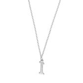 Letter ketting - initiaal I - Zilver - 42 cm