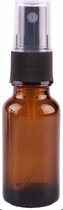Amber (bruinglas) sprayflesje 20 ml met spraydop/verstuiver - glazen sprayfles - aromatherapie