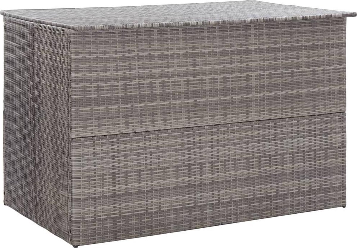 vidaXL - Tuinbox - 150x100x100 - cm - poly - rattan - grijs