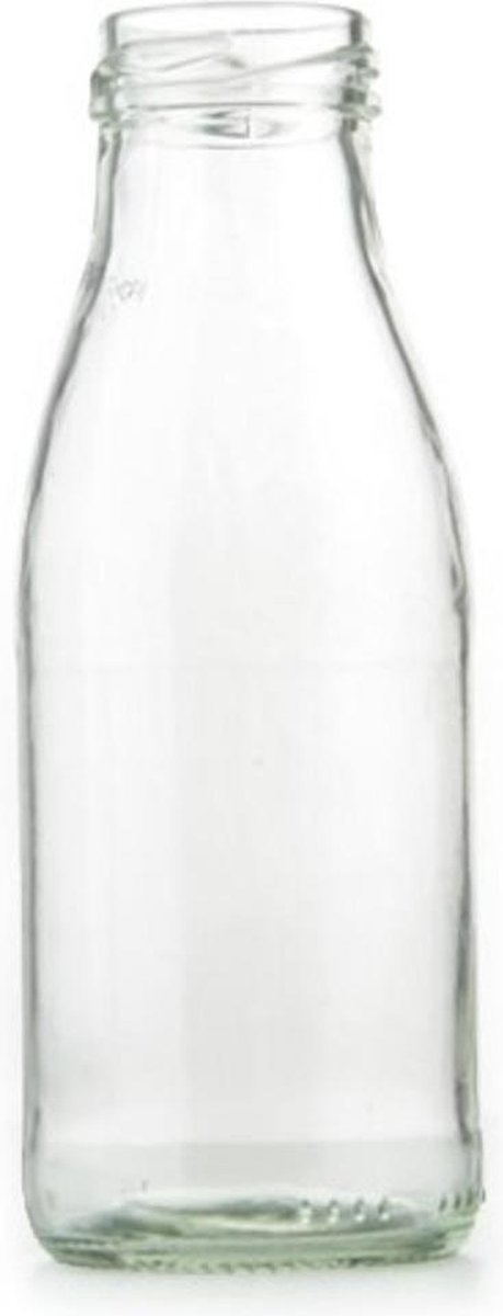 6 glazen - 250 ml - sapflesjes drinkflesjes - met goudkleurige draaidop... |
