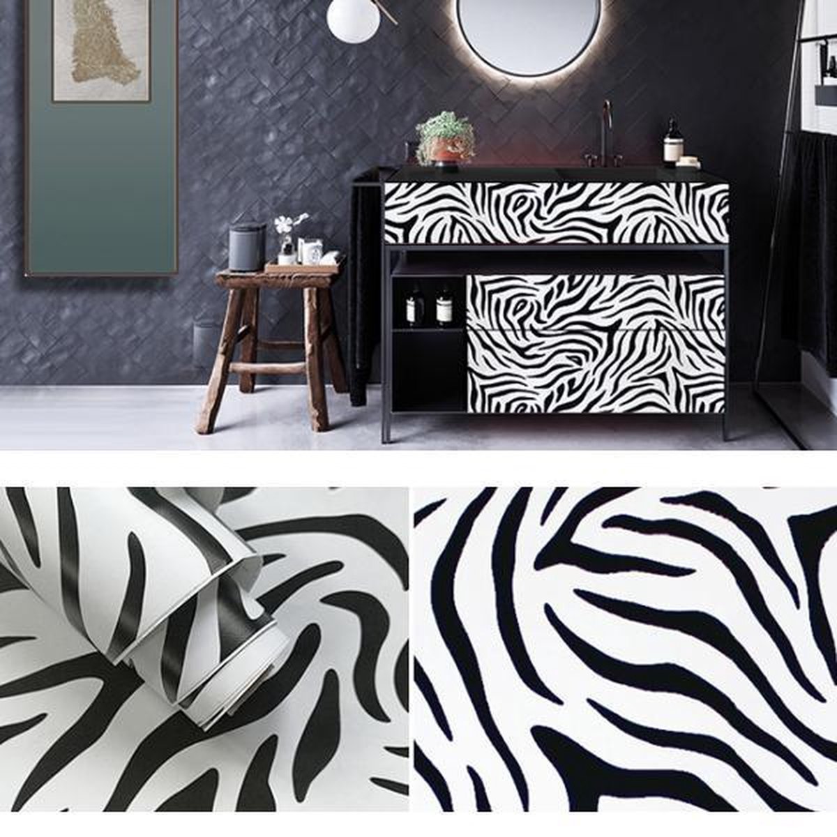 Plakfolie Decoratiefolie Meubelfolie Zebra Strepen