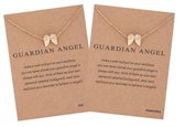Mannies Vriendschapsketting / Geluksketting - 2 stuks – Guardian Angel – Goudkleurig