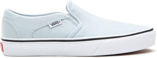 Vans WM Asher Dames Sneakers - Canvas Ballad Blue/White - Maat 40 | bol.com