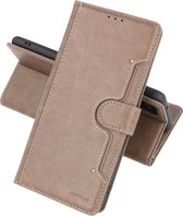 KAIYUE - Luxe Portemonnee Hoesje - Pasjeshouder Telefoonhoesje - Wallet Case - Geschikt voor Samsung Galaxy S20 FE - Grijs