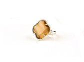 model Fiori ring in zilver bruin