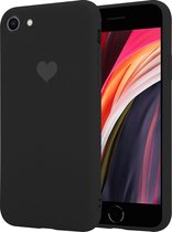ShieldCase LOVE Silicone case geschikt voor Apple iPhone 7 / 8 - zwart