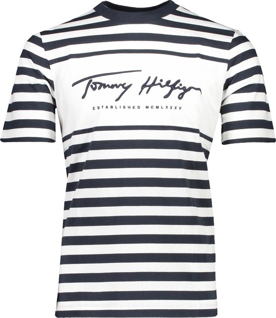 Tommy Hilfiger T-shirt Wit Getailleerd - Maat M - Heren - Lente/Zomer  Collectie - Katoen | bol.com
