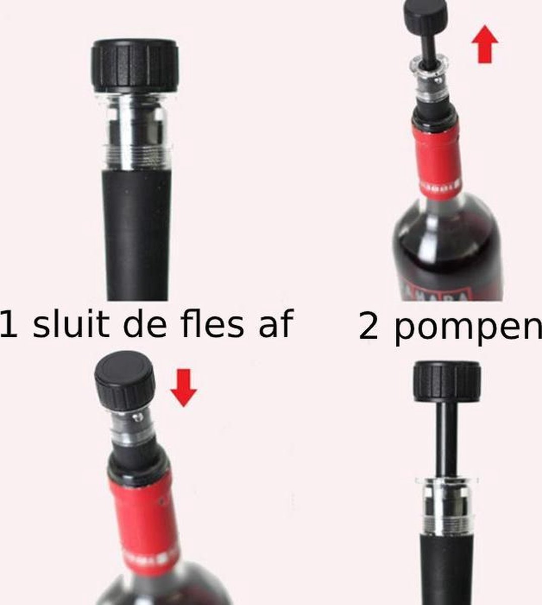 Point-Virgule Wine valve - Champagne stopper - Bottle stopper, vacuum, leak-proof, stainless steel
