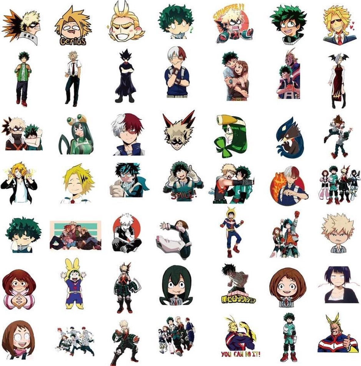 My Hero Academia Stickers 100x Stuks Anime Stickers Vinyl Stickers Skateboard 