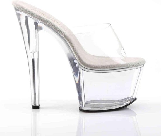 Pleaser Talons hauts -37 Chaussures- SKY-301 US 7 Blanc / Argenté