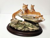 Tijger- met welpen - Country Artist - Oranje/Wit - 22cm