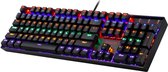 Redragon Mitra Rainbow K551-R | Gaming toetsenbord met verlichting - full size toetsenbord | Spatwater bestendig| Conflictvrije Ergonomische Toetsenbord met nummer pad - USB-connec