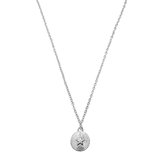 Coin with a star ketting - Zilver - 42 cm