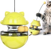Katten snack bal - Voerbal - Snack - Speelgoed Katten - Kattenspeeltje - Kattenspeelgoed - Interactief speelgoed kat - Katten Speeltjes -  Speeltje Kitten - Geel
