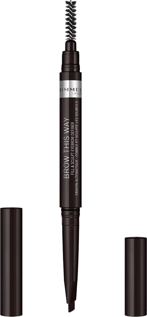 Rimmel Brow This Way Fill & Sculpt Wenkbrauwpotlood - 004 Soft Black