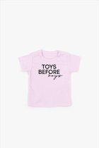 Toys before boys T-shirt Lilac – maat 56