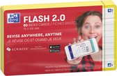 Oxford Flash 2.0 - Flashcards - Ligné - A7 - Bordure jaune - 80 pièces