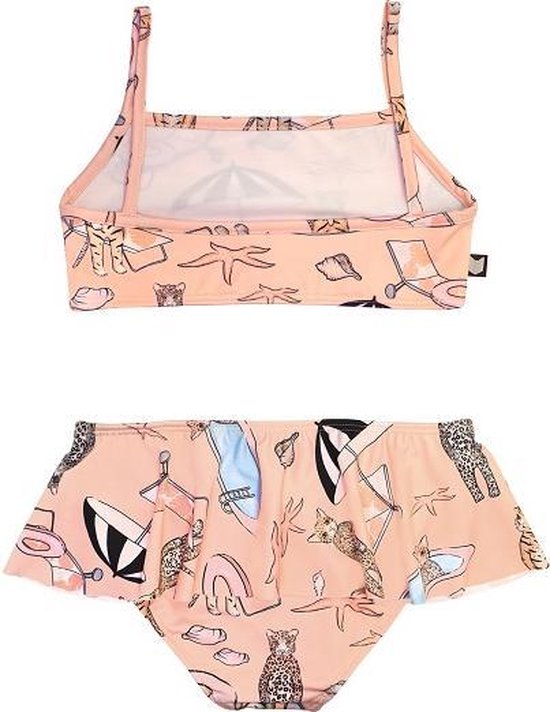 HEBE bikini met rokje pool print roze Maat 98/104