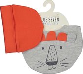 Blue Seven - newborn 2-delige set babymuts + slab/sjaal