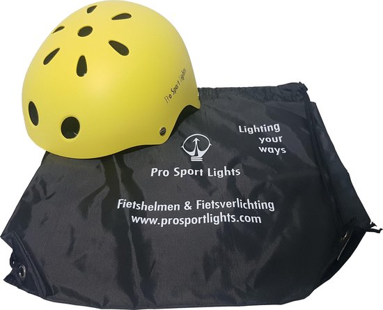 Kinderfietshelm Pro Sport Lights - skate Fietshelm voor kinderen - Geel - kinderhelm 50 - 56 cm van Kinder — afbeelding 2