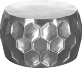 Salontafel - Bijzettafel - Design - Rond - Handgemaakt - Zilver - Ø 53 cm