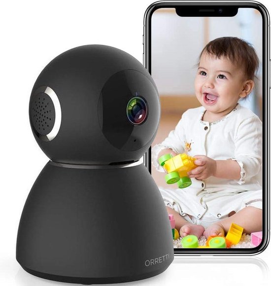 Orretti® X3 Babyfoon – Smartphone WiFi Beveiligingscamera – Geluidsdetectie - Terugspreekfunctie – Huisdier camera