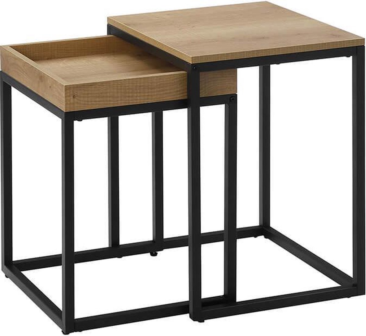Hoppa! Bijzettafels - Lichtbruin - Hout