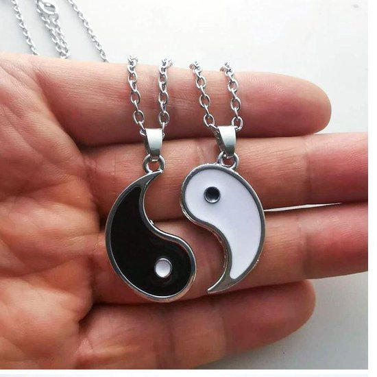 Collier Yin Yang - collier - yin yang - collier yin yang en deux parties -  porte-clés... | bol
