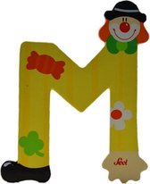 Sevi - Houten Clown letter M - geel