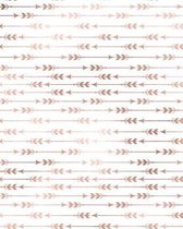 Rose Gold and White Bohemian Composition Notebook - Large Ruled Notebook - 8x10 Lined Notebook (Softcover Journal / Notebook / Diary)