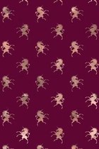 Rose Gold and Burgundy Composition Notebook - Small Unruled Notebook - 6x9 Blank Notebook (Softcover Journal / Notebook / Sketchbook / Diary)