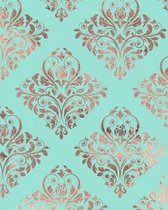 Rose Gold and Mint Composition Notebook - Large Ruled Notebook - 8x10 Lined Notebook (Softcover Journal / Notebook / Diary)