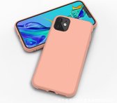 iPhone 12 Pro Max hoesje - case cover - Crème oranje - Siliconen TPU hoesje met leuke kleur - Shock proof cover case -