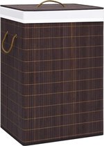 vidaXL Wasmand 72 L bamboe bruin