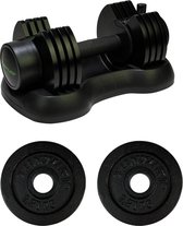 Tunturi - Fitness Set - Verstelbare Dumbbellset 12,5 kg - Halterschijven 2 x 1,25 kg